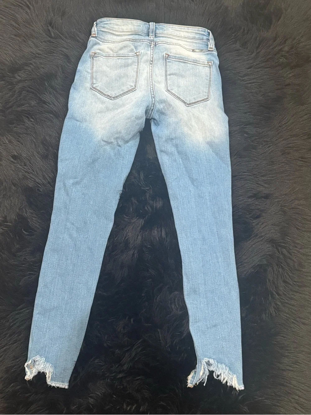 KanCan Women's Light Blue Button-Fly Jeans